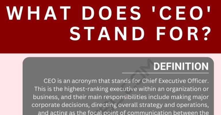 CEO Meaning