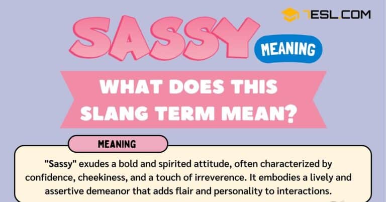 What Does the Term "Sassy" Describe? 1 1 1
