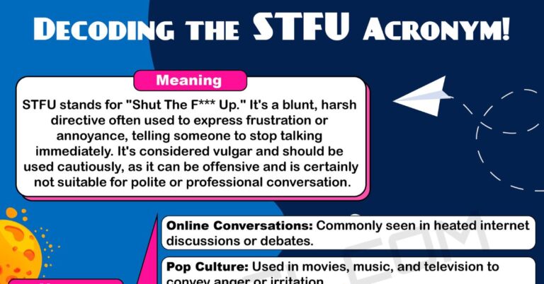 STFU Meaning Whats the Meaning of the Viral Term