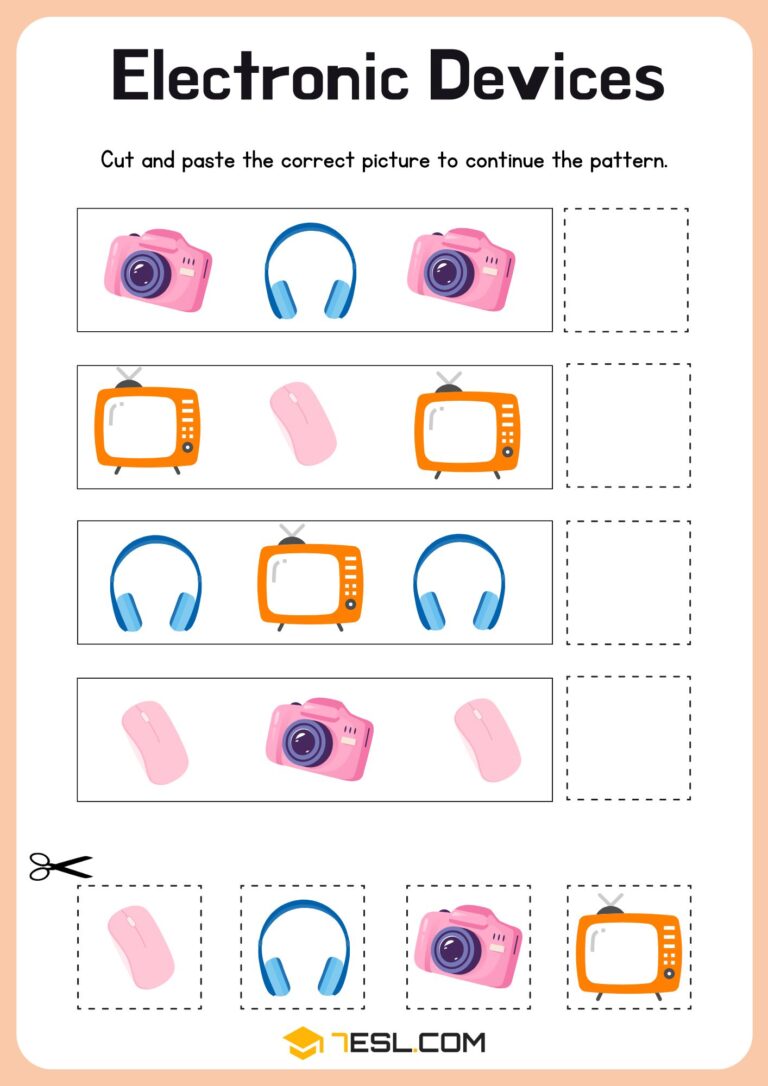 Electronic Devices Worksheets: Free PDF Downloads for English Learners ...